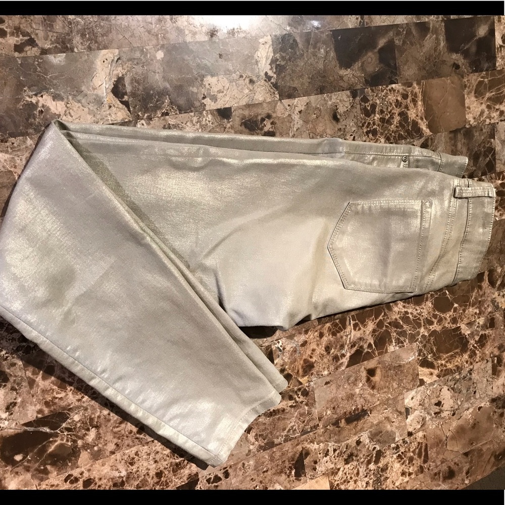 NYDJ gold coated jeans